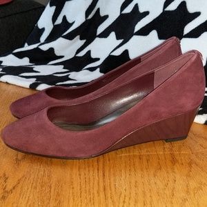 Plum Wedge Heels